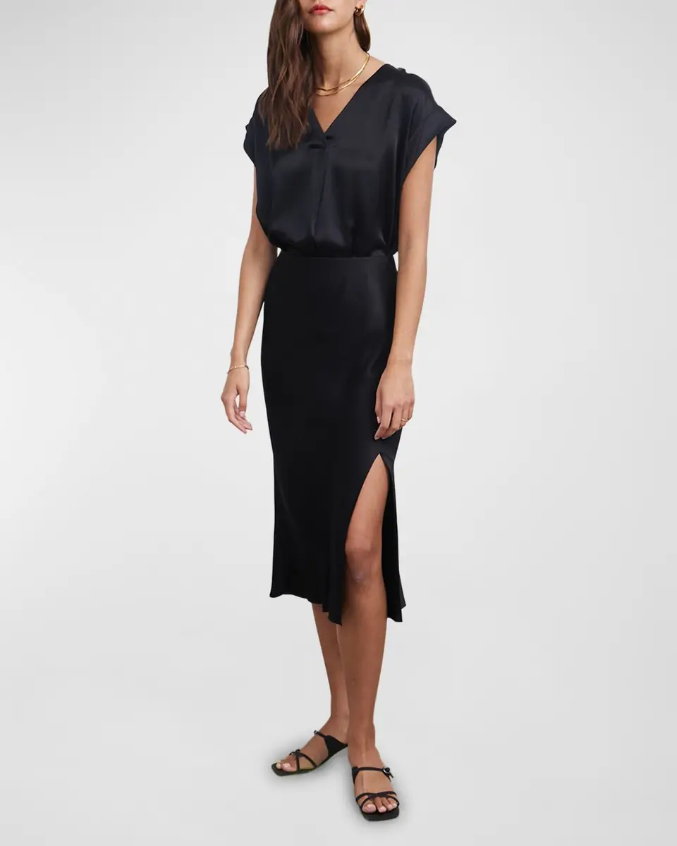 RAILS Maya Satin Midi Skirt | Thumbnail 3 RAILS Maya Satin Midi Skirt | Thumbnail 3