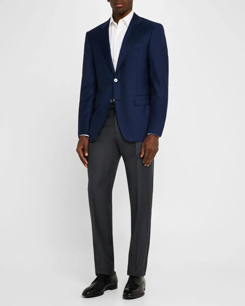 Canali Men's Solid 150s Wool Twill Blazer | Thumbnail 2