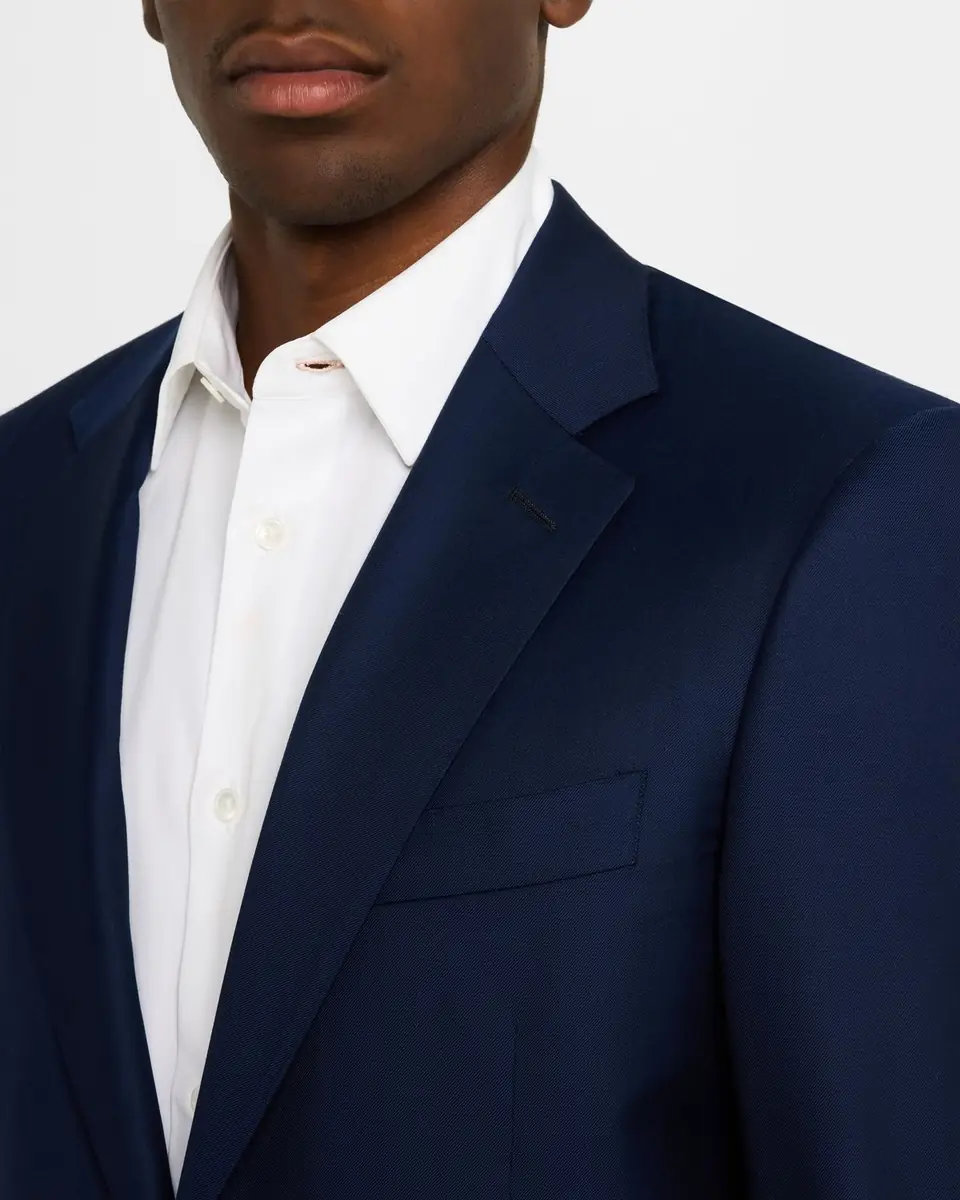 Canali Men's Solid 150s Wool Twill Blazer | Thumbnail 5