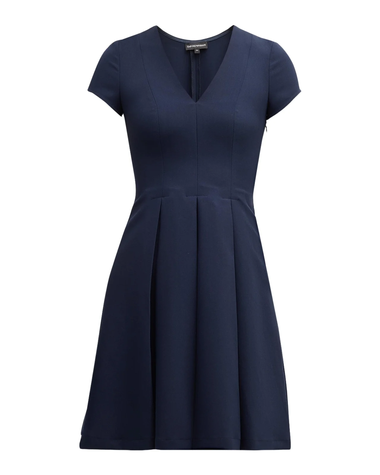 Emma Pleated V-Neck Mini Dress