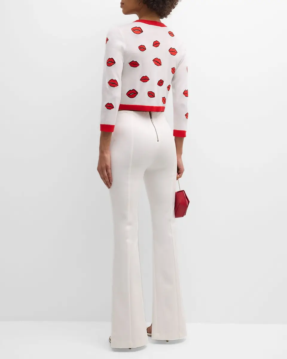 Alice + Olivia Emiko High-Waisted Slit-Cuff Pants | Thumbnail 6