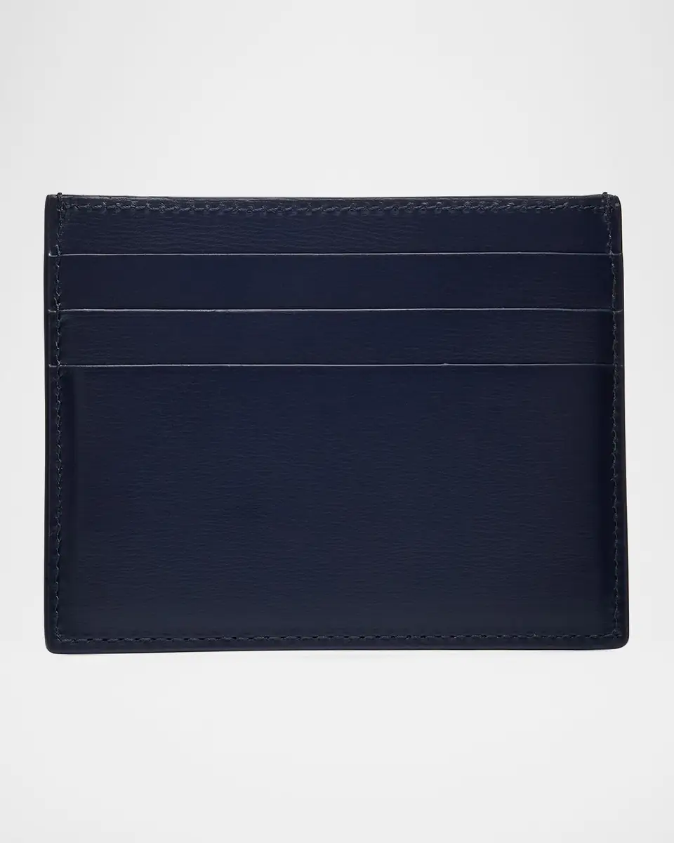 Ferragamo Men's Classic Hammered Leather Card Holder | Thumbnail 4