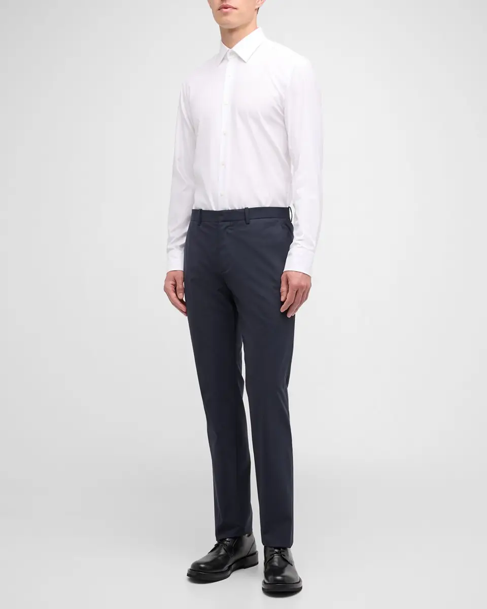 BOSS Men's Slim-Fit Textured Organic Cotton Dress Shirt | Thumbnail 2 BOSS Men's Slim-Fit Textured Organic Cotton Dress Shirt | Thumbnail 2