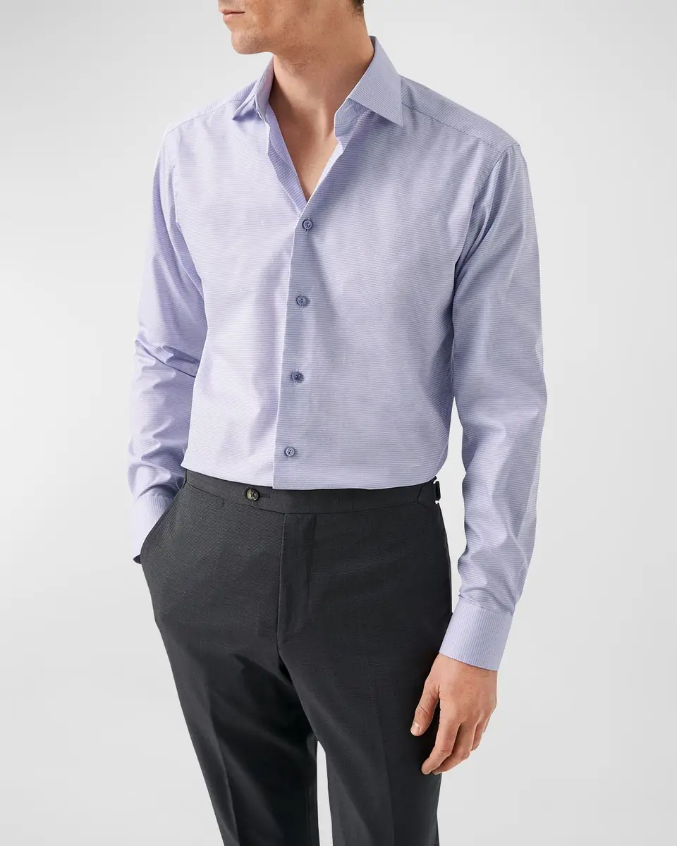 Eton Men's Contemporary Fit Elevated Pique Dress Shirt | Thumbnail 2 Eton Men's Contemporary Fit Elevated Pique Dress Shirt | Thumbnail 2