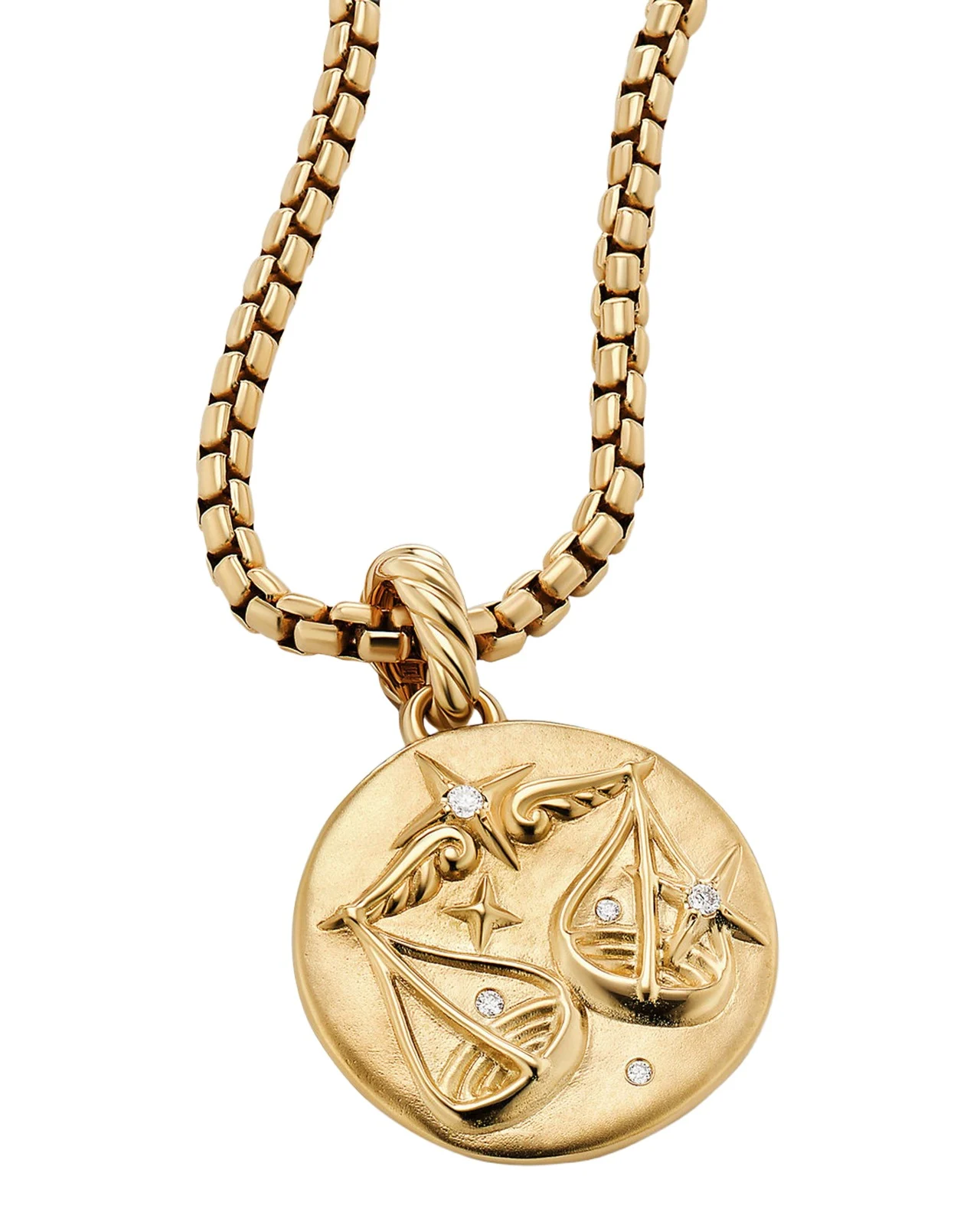 Zodiac Amulet with Diamonds in 18K Gold Zodiac Amulet with Diamonds in 18K Gold