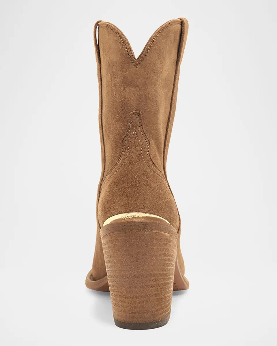 Partlow Leigh Anne Suede Western Ankle Booties | Thumbnail 4 Partlow Leigh Anne Suede Western Ankle Booties | Thumbnail 4