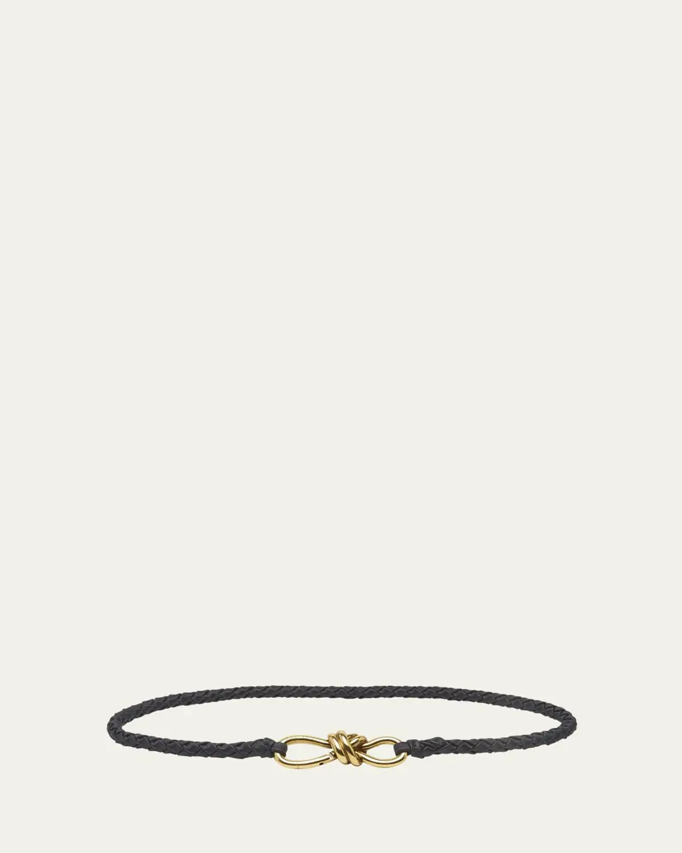 Bottega Veneta Intrecciato Braided Nappa Leather Belt | Thumbnail 2
