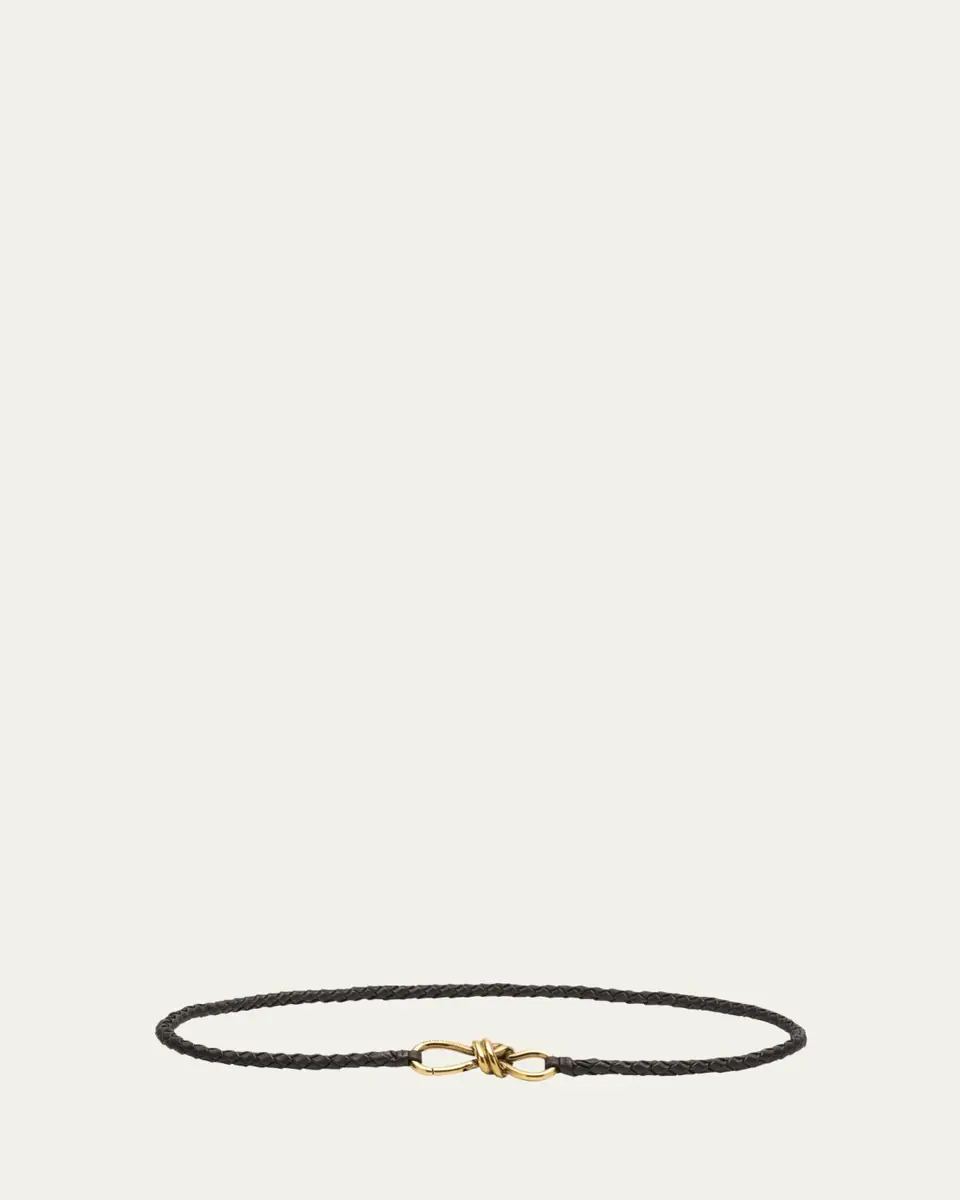 Bottega Veneta Intrecciato Braided Nappa Leather Belt | Thumbnail 4