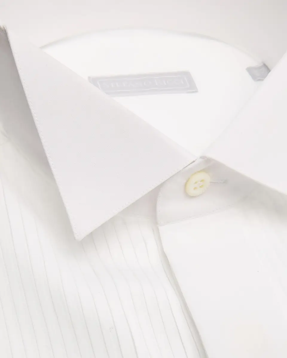 Stefano Ricci Men's French-Cuff Pleated Bib Dress Shirt | Thumbnail 2 Stefano Ricci Men's French-Cuff Pleated Bib Dress Shirt | Thumbnail 2