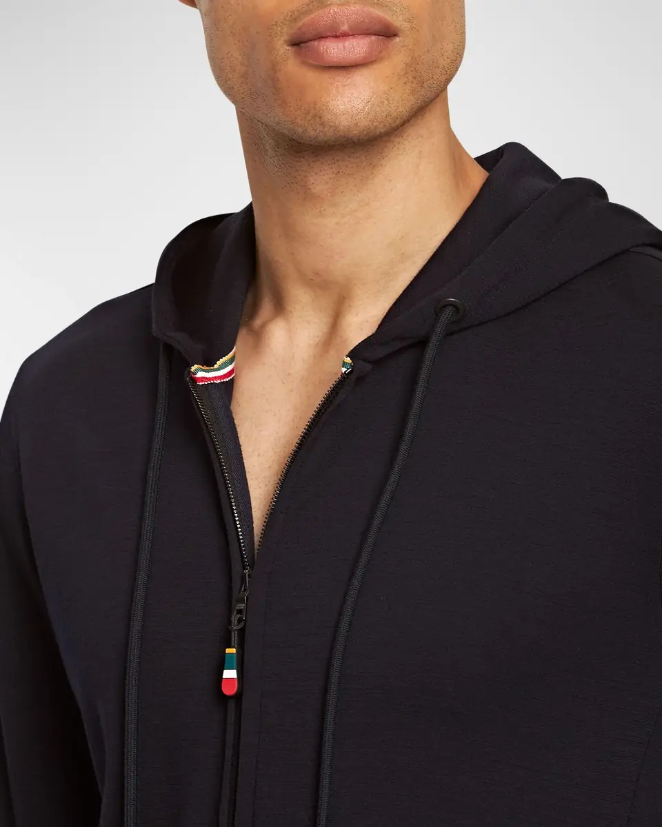 Orlebar Brown Men's Mathers Wool Zip Hoodie | Thumbnail 4 Orlebar Brown Men's Mathers Wool Zip Hoodie | Thumbnail 4