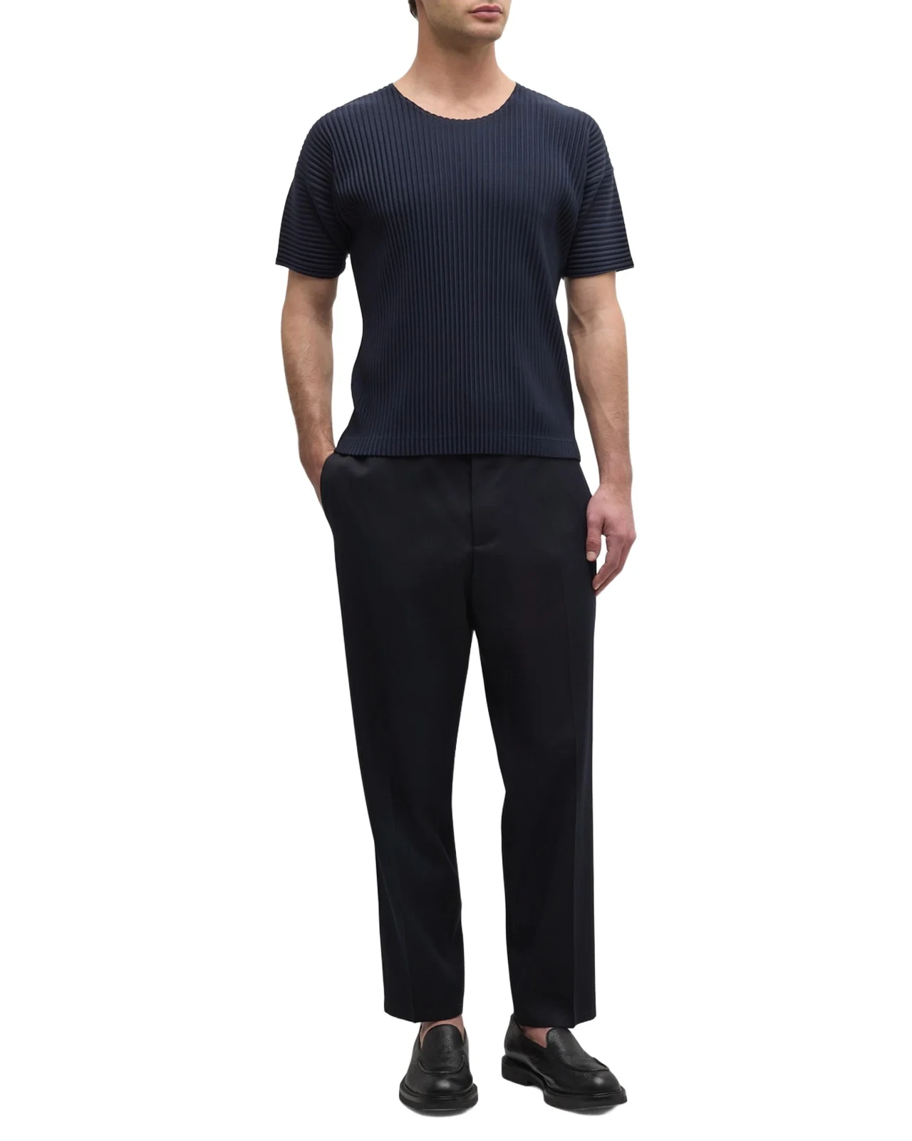Men's Basics Short-Sleeve Pleated Shirt Men's Basics Short-Sleeve Pleated Shirt