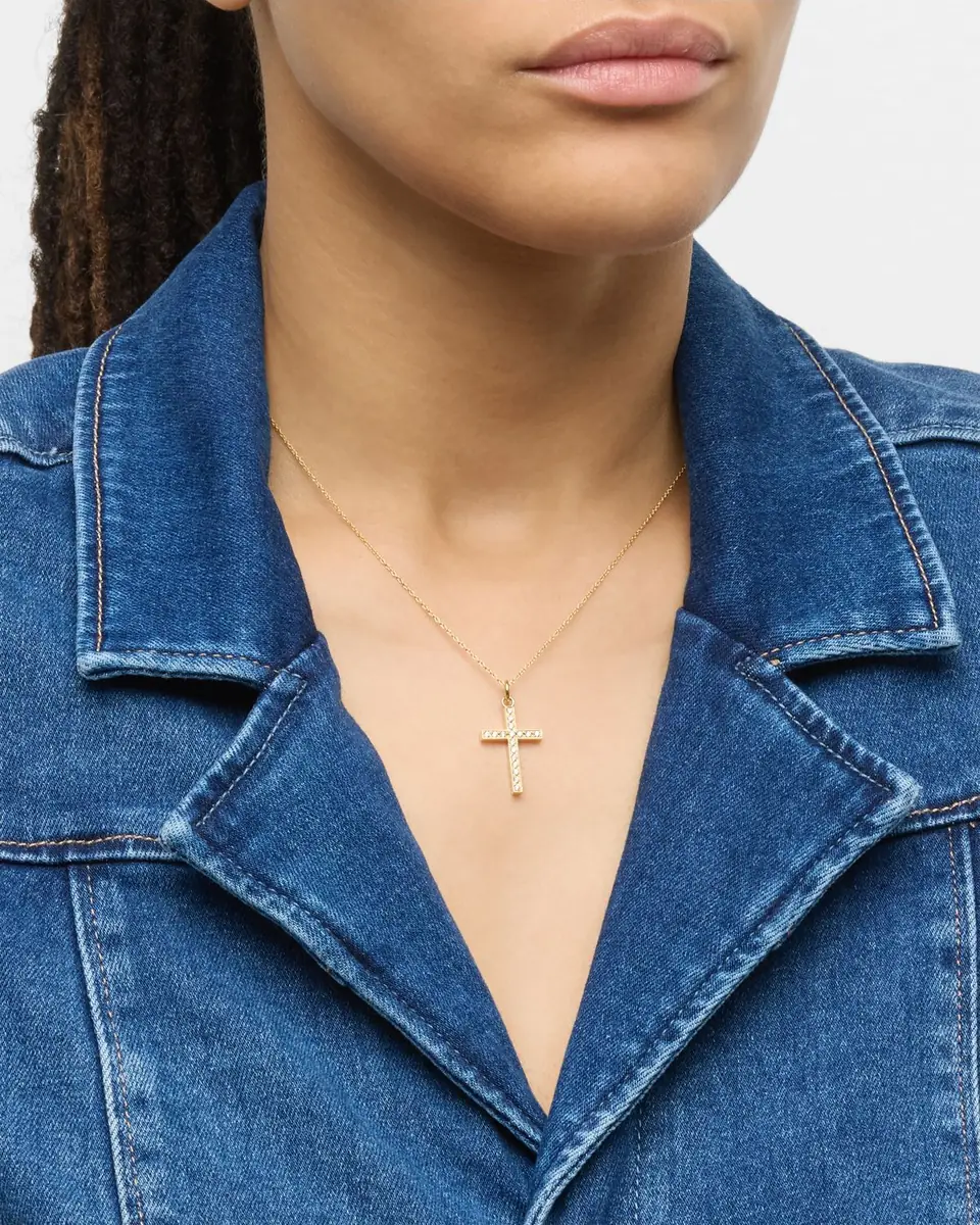 Jennifer Meyer Large Diamond Cross Necklace | Thumbnail 2 Jennifer Meyer Large Diamond Cross Necklace | Thumbnail 2