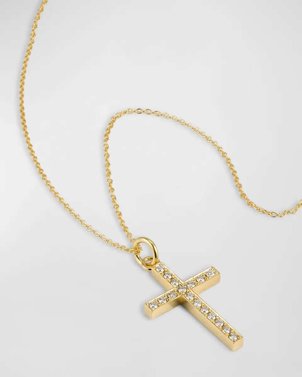 Jennifer Meyer Large Diamond Cross Necklace | Thumbnail 3 Jennifer Meyer Large Diamond Cross Necklace | Thumbnail 3