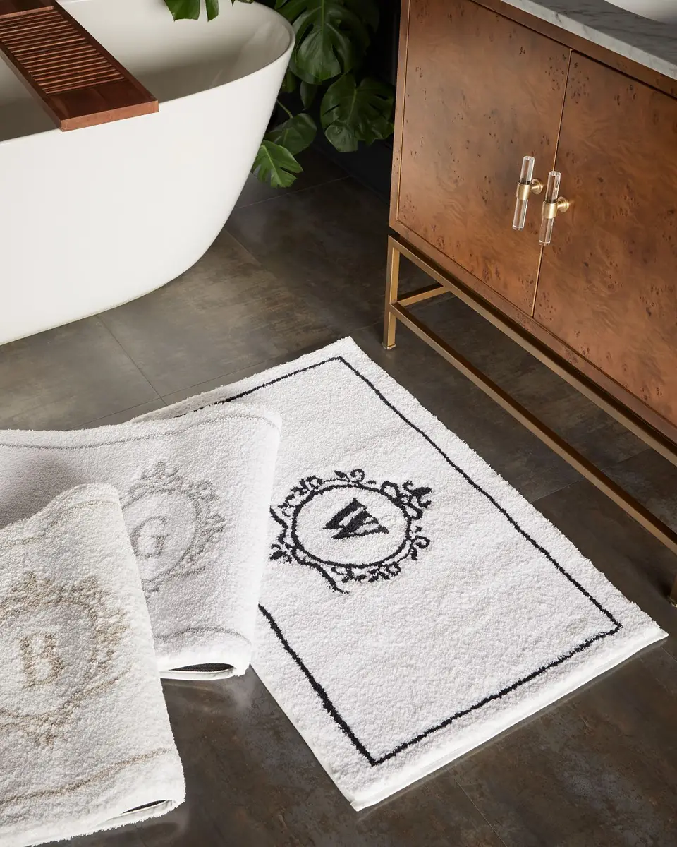 Graccioza Egoist "H" Monogrammed Bath Rug