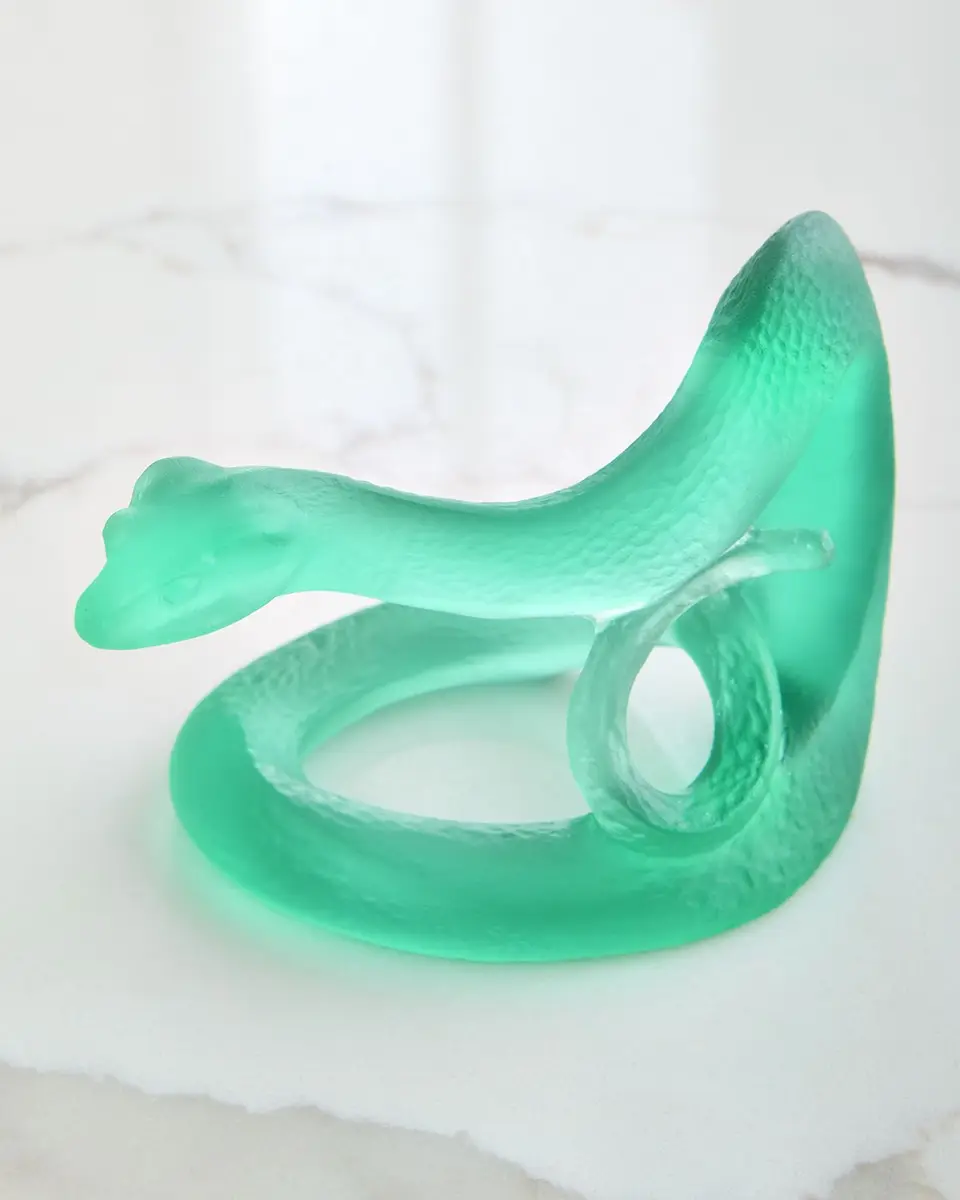 Daum Horoscope Snake Leaded Crystal Statue | Thumbnail 3