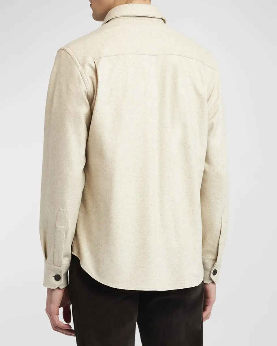 Brioni Men's Cashmere Jersey Overshirt | Thumbnail 3