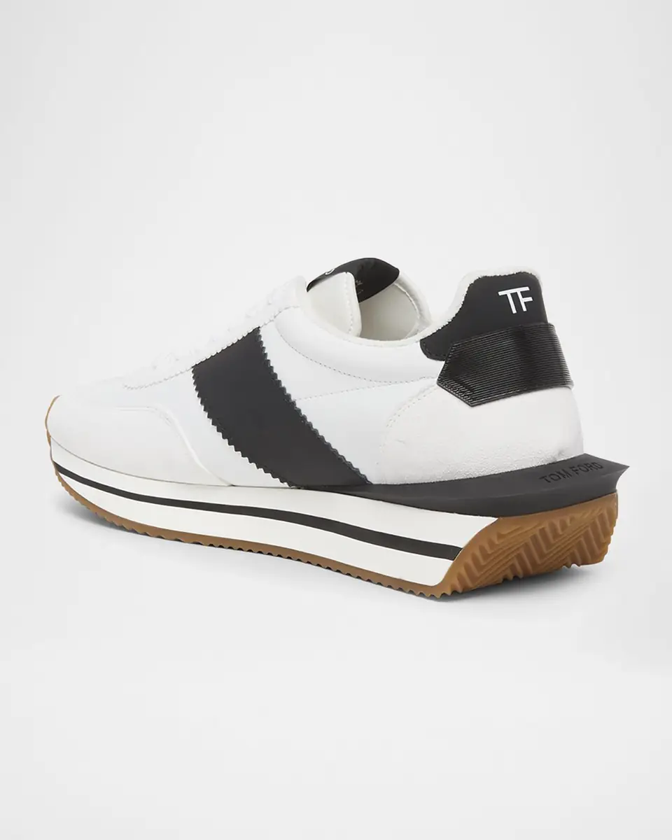 TOM FORD Men's James Nylon and Suede Sneakers | Thumbnail 4 TOM FORD Men's James Nylon and Suede Sneakers | Thumbnail 4