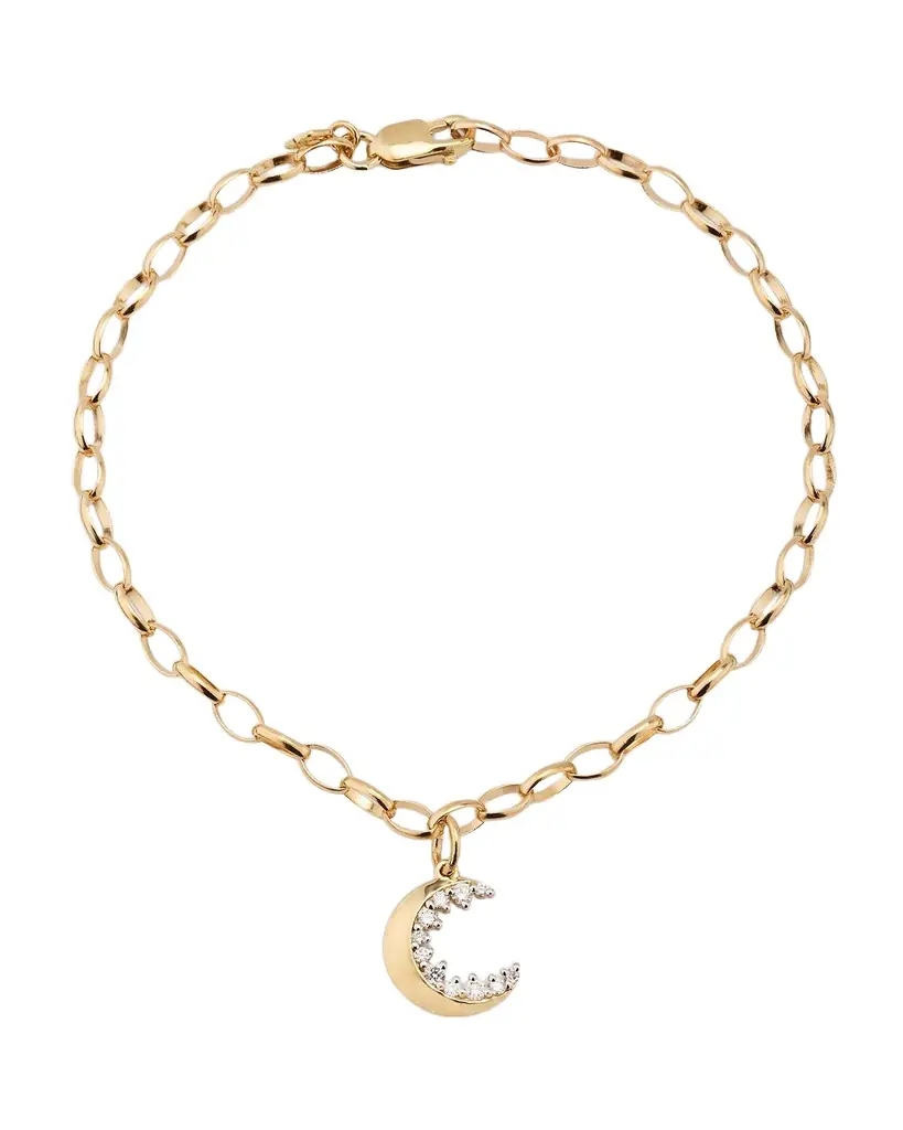 Small Cocktail Crescent Moon Charm Bracelet Small Cocktail Crescent Moon Charm Bracelet