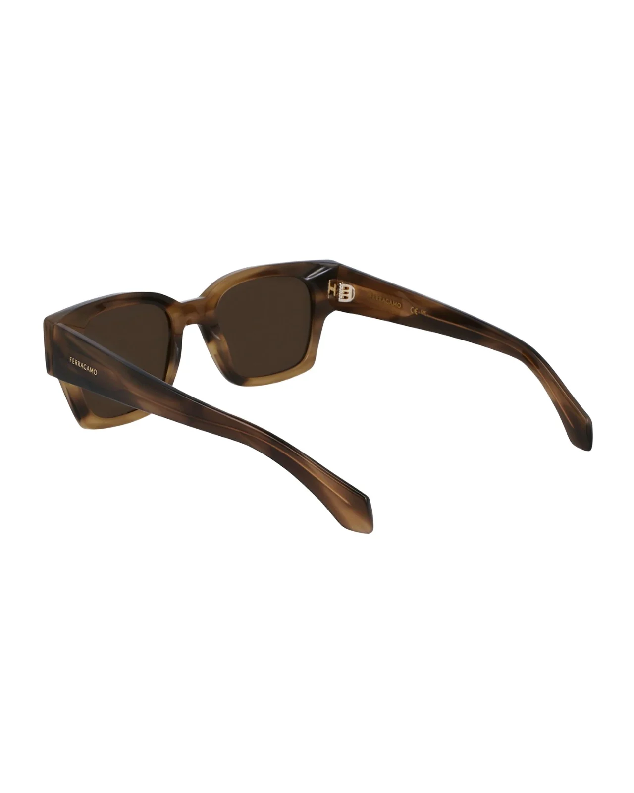 Ferragamo Men's Rivets Acetate Rectangle Sunglasses, 52mm