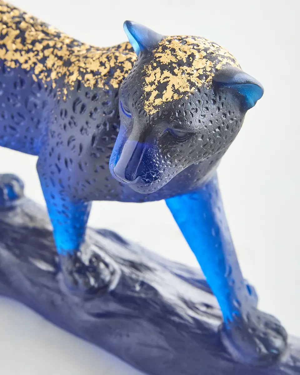 Daum Leopard Leaded Crystal Statue | Thumbnail 2