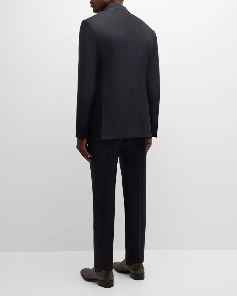 Tom Ford Men's Shelton Herringbone Stripe Suit | Thumbnail 3 Tom Ford Men's Shelton Herringbone Stripe Suit | Thumbnail 3