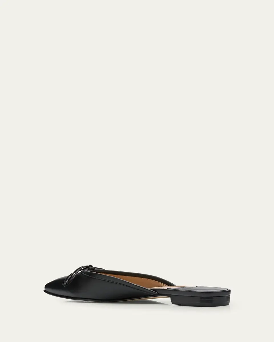 Manolo Blahnik Lambskin Bow Ballerina Mules | Thumbnail 3