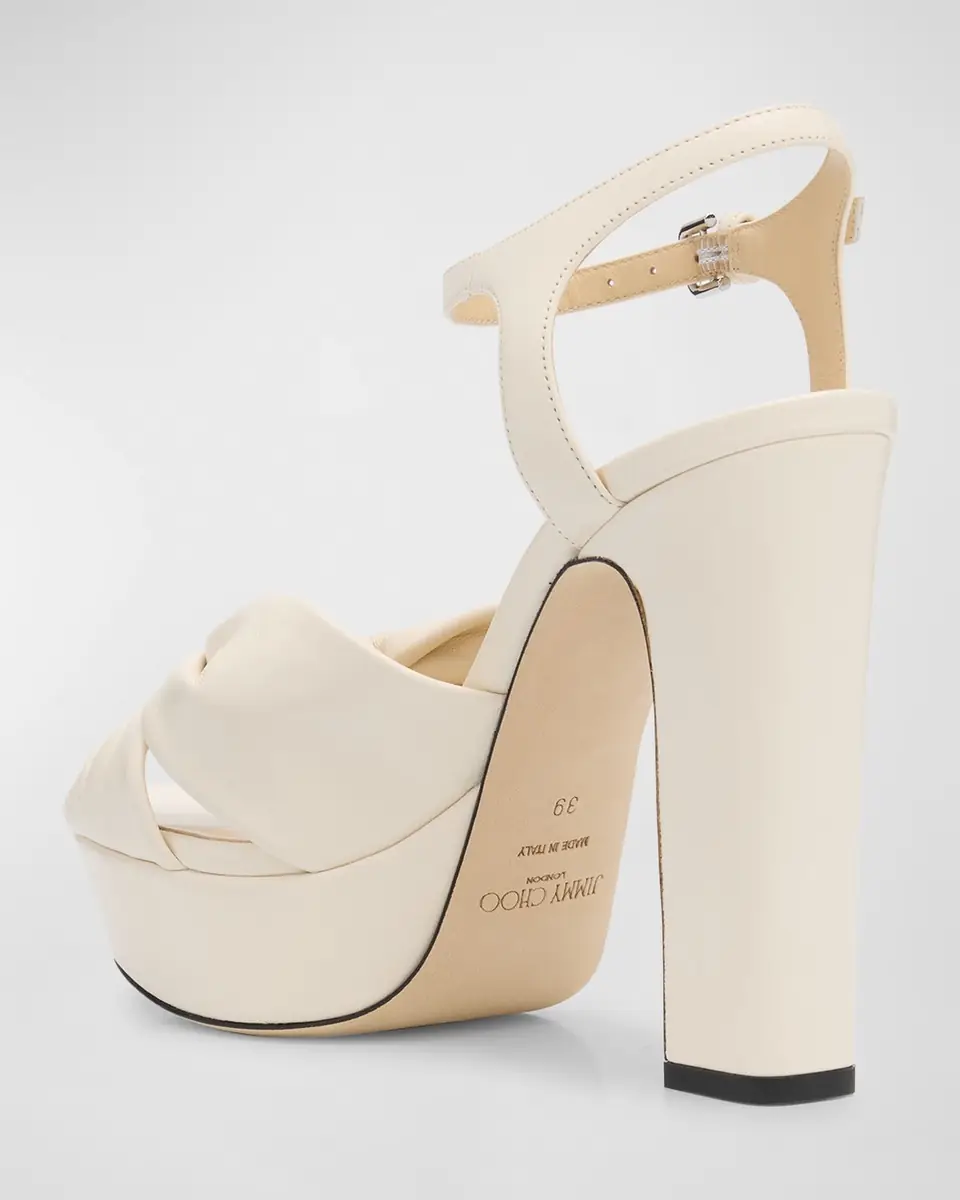 Jimmy Choo Heloise Leather Ankle-Strap Platform Sandals | Thumbnail 3 Jimmy Choo Heloise Leather Ankle-Strap Platform Sandals | Thumbnail 3