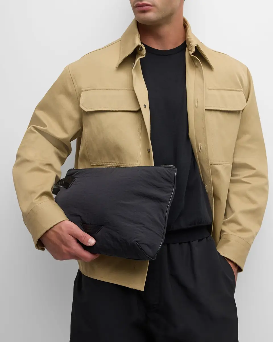 Bottega Veneta Men's Crossroad Paper Nylon Small Pouch | Thumbnail 2