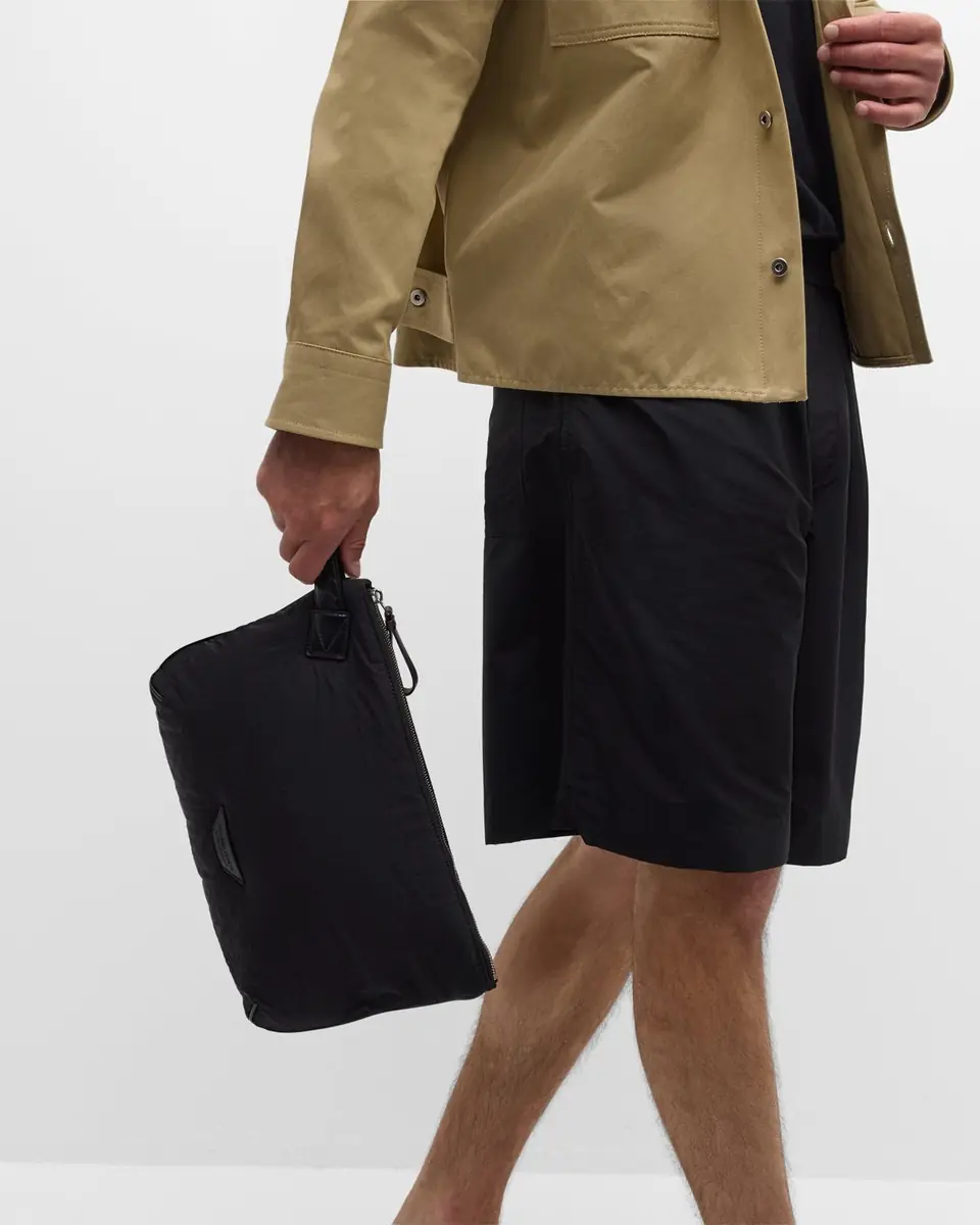 Bottega Veneta Men's Crossroad Paper Nylon Small Pouch | Thumbnail 4