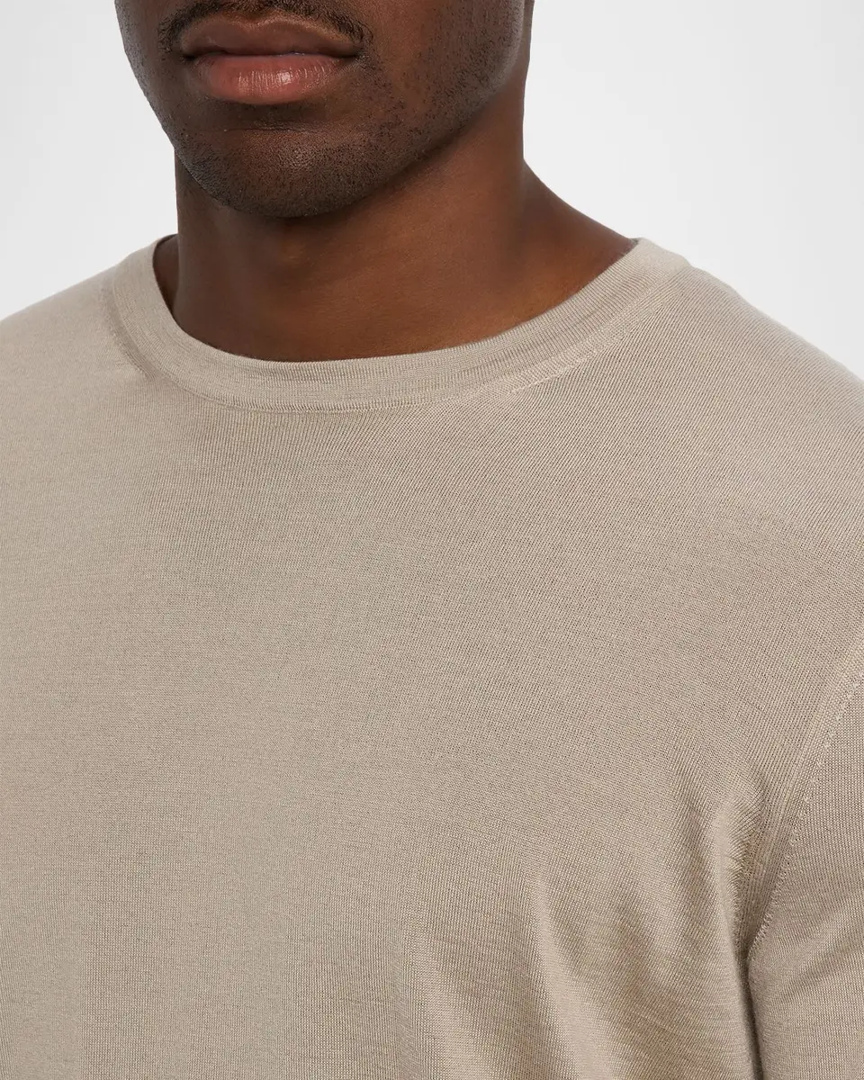 Zegna Men's Cashseta Cashmere and Silk Crewneck Sweater | Thumbnail 6