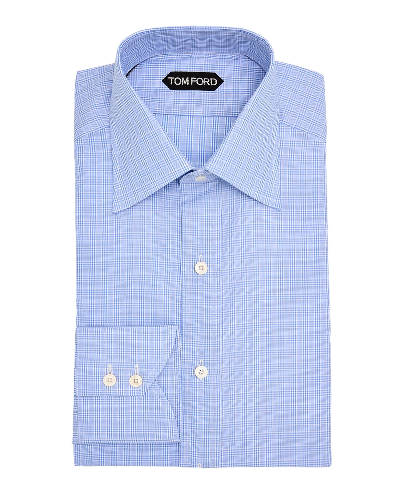 Men's Twill Check Slim-Fit Dress Shirt