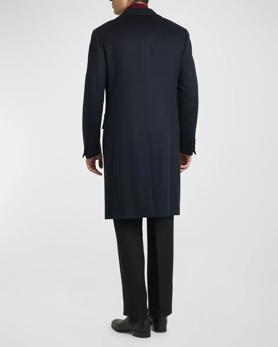 Brioni Men's Solid Wool Topcoat | Thumbnail 3 Brioni Men's Solid Wool Topcoat | Thumbnail 3
