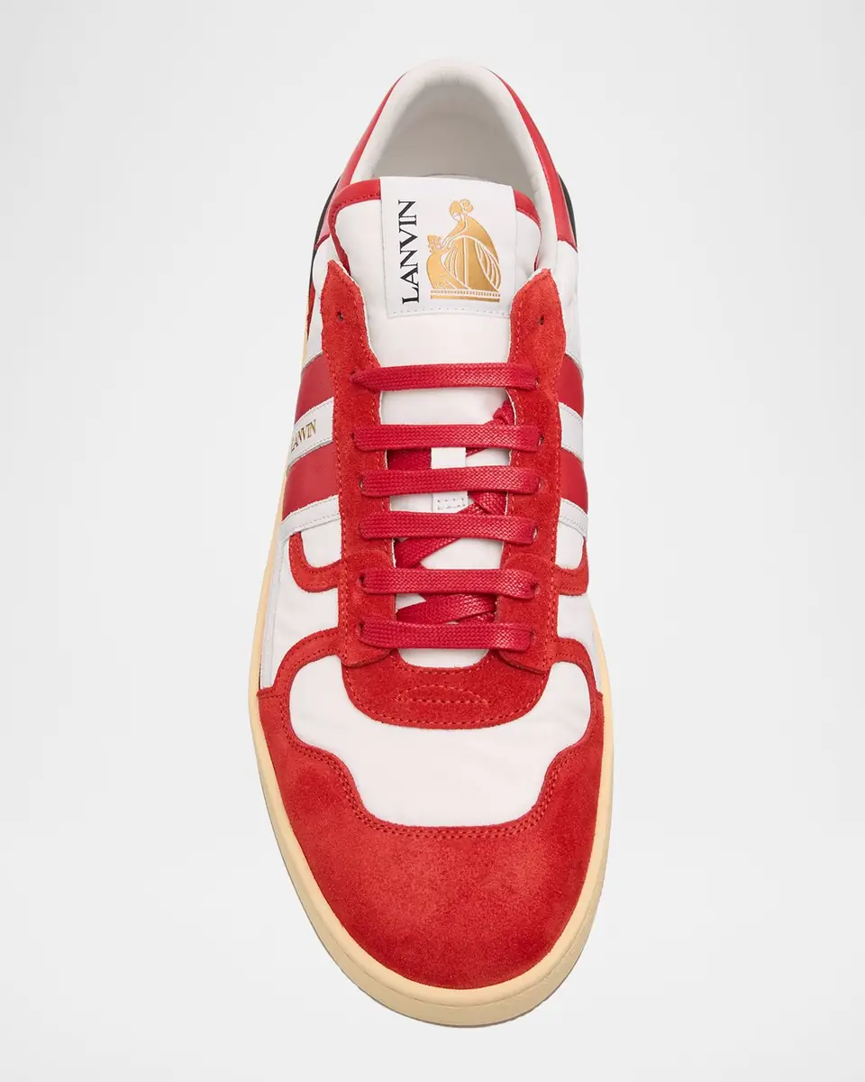 Lanvin Men's Clay Suede and Nylon Low-Top Sneakers | Thumbnail 5