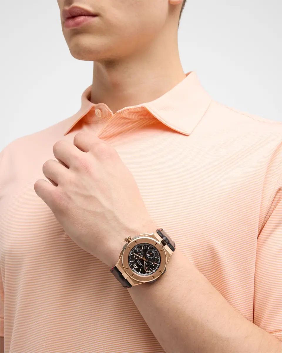 Chopard 44mm Alpine Eagle XL Chrono Watch with Leather Strap | Thumbnail 6 Chopard 44mm Alpine Eagle XL Chrono Watch with Leather Strap | Thumbnail 6