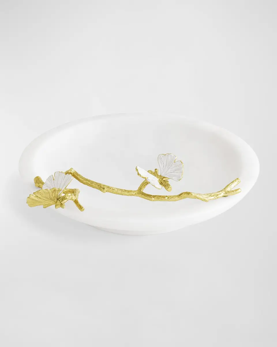 Michael Aram Butterfly Ginkgo White & Gold Trinket Dish | Thumbnail 2 Michael Aram Butterfly Ginkgo White & Gold Trinket Dish | Thumbnail 2