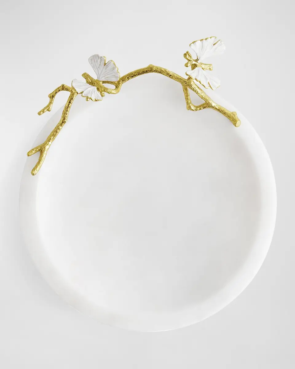Michael Aram Butterfly Ginkgo White & Gold Trinket Dish | Thumbnail 3 Michael Aram Butterfly Ginkgo White & Gold Trinket Dish | Thumbnail 3