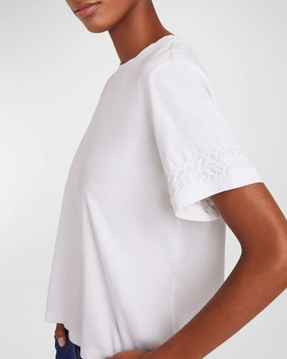 Merlette Cooper Smocked Crewneck Jersey Top | Thumbnail 3