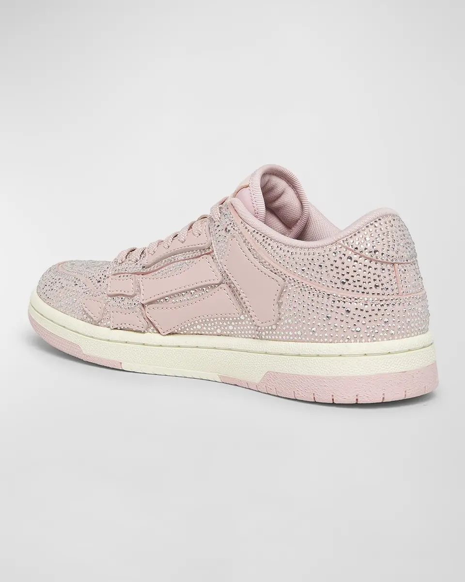 AMIRI Skel Crystal Leather Low-Top Sneakers | Thumbnail 3