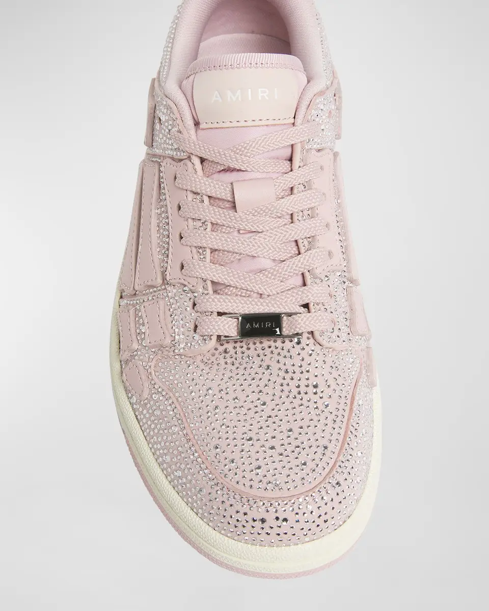 AMIRI Skel Crystal Leather Low-Top Sneakers | Thumbnail 5