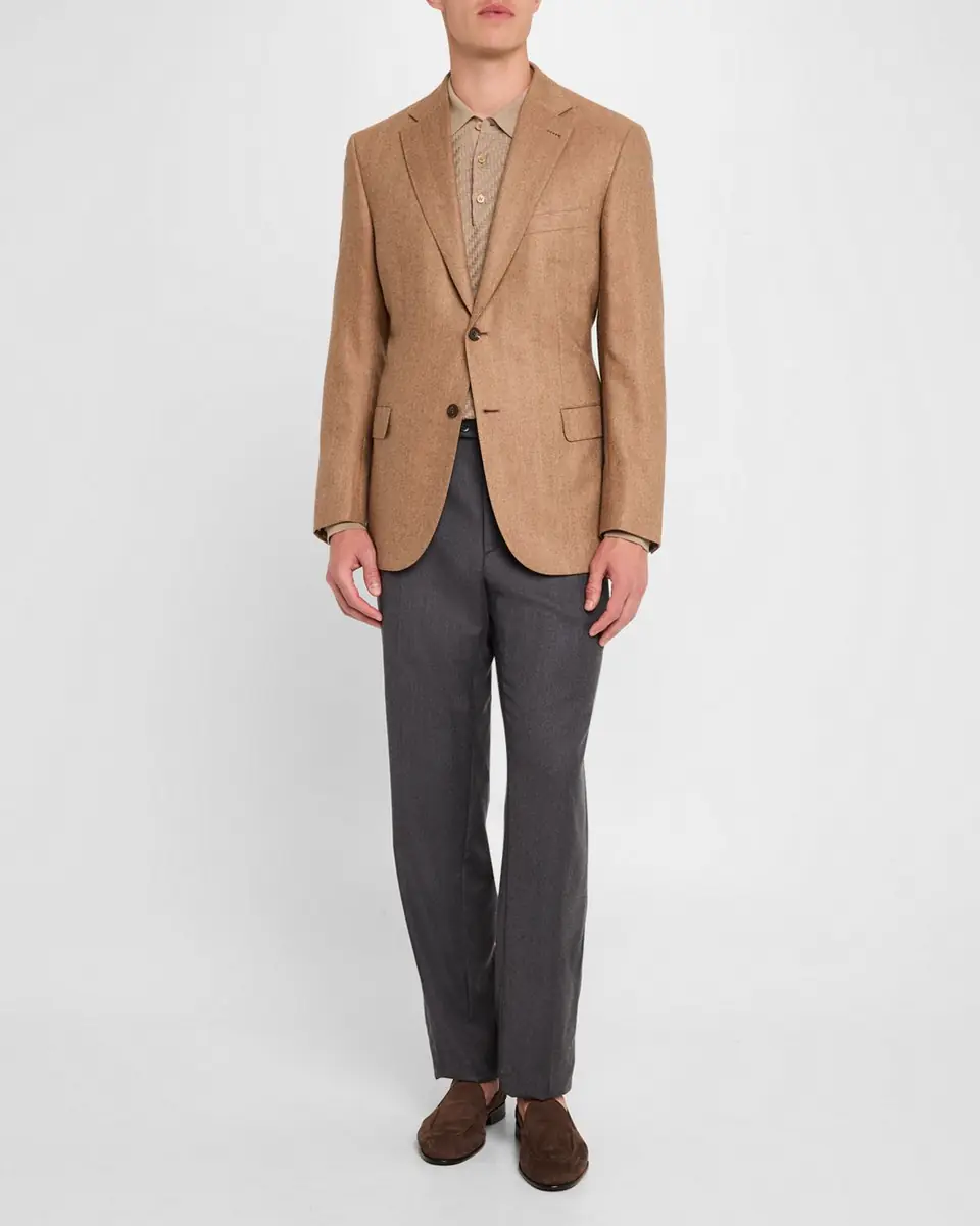 Brioni Men's Herringbone Blazer | Thumbnail 2