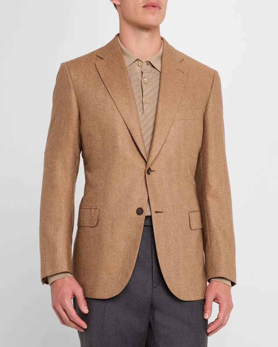 Brioni Men's Herringbone Blazer | Thumbnail 4