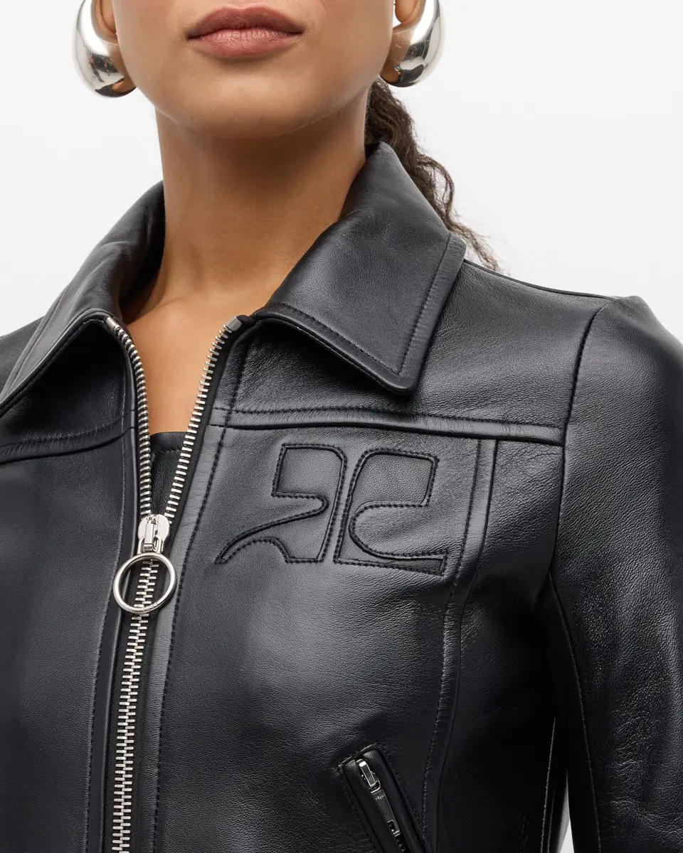 Courrèges Buckle Leather Biker Jacket | Thumbnail 4 Courrèges Buckle Leather Biker Jacket | Thumbnail 4