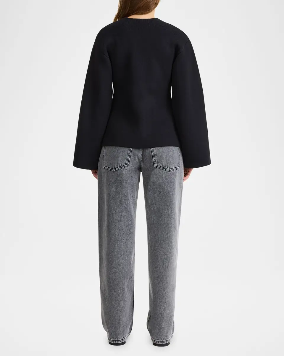 By Malene Birger Tinley Ribbed Double-Breasted Sweater | Thumbnail 3 By Malene Birger Tinley Ribbed Double-Breasted Sweater | Thumbnail 3