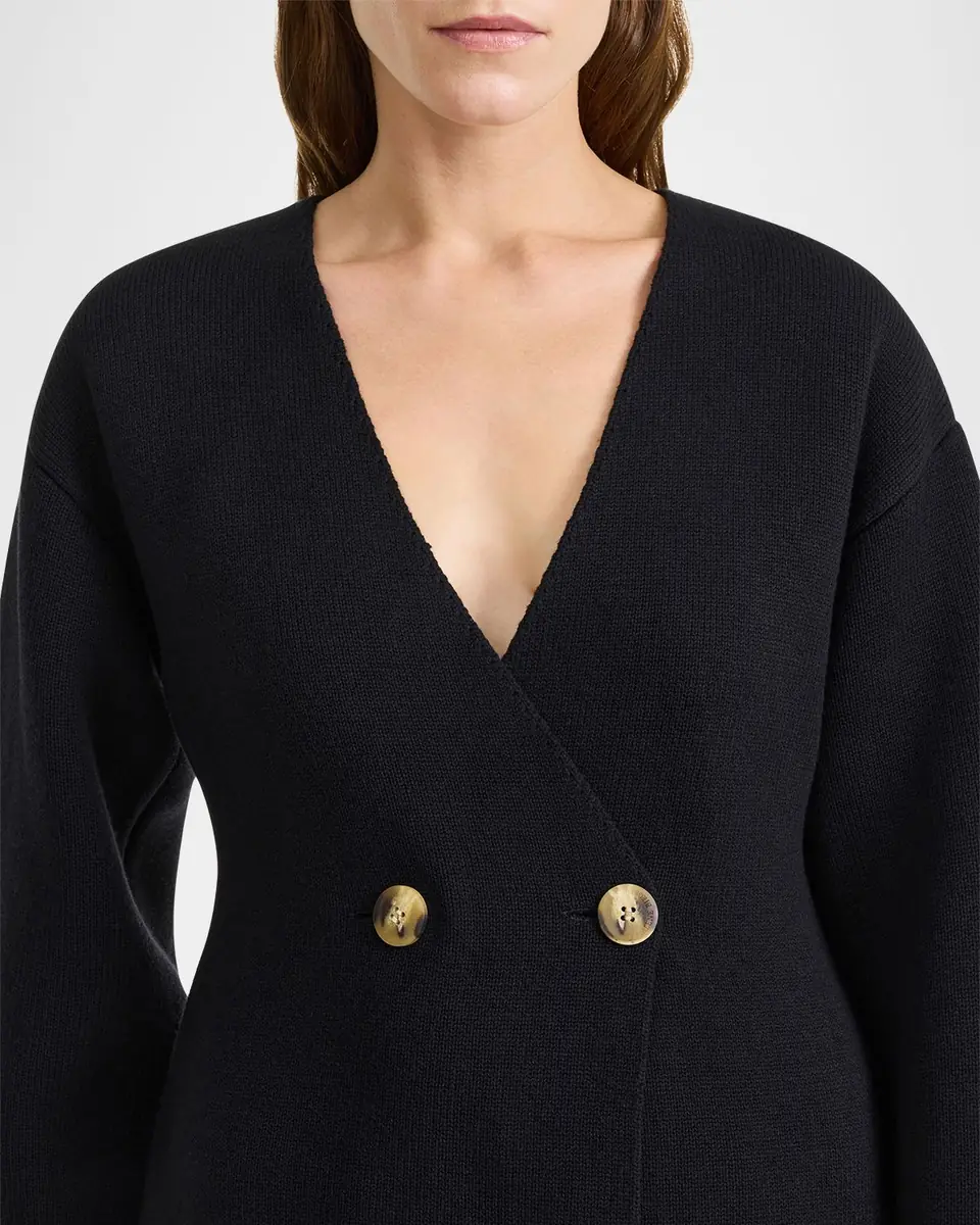 By Malene Birger Tinley Ribbed Double-Breasted Sweater | Thumbnail 4 By Malene Birger Tinley Ribbed Double-Breasted Sweater | Thumbnail 4
