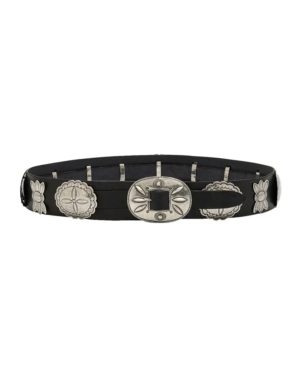 Ralph Lauren Collection Leather Cast Concho Belt | Thumbnail 3