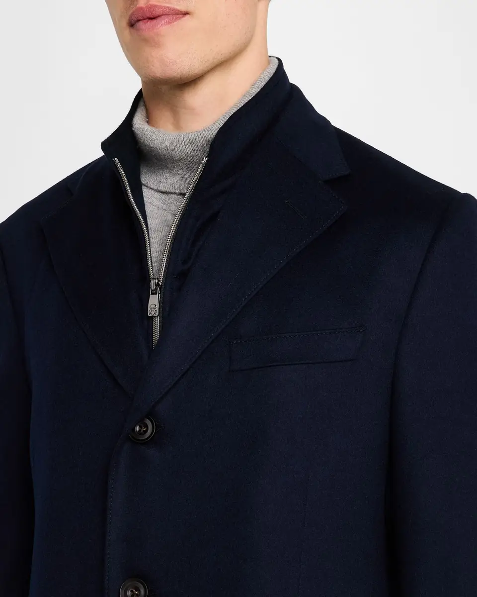 Corneliani Men's Wool ID Topcoat | Thumbnail 5 Corneliani Men's Wool ID Topcoat | Thumbnail 5