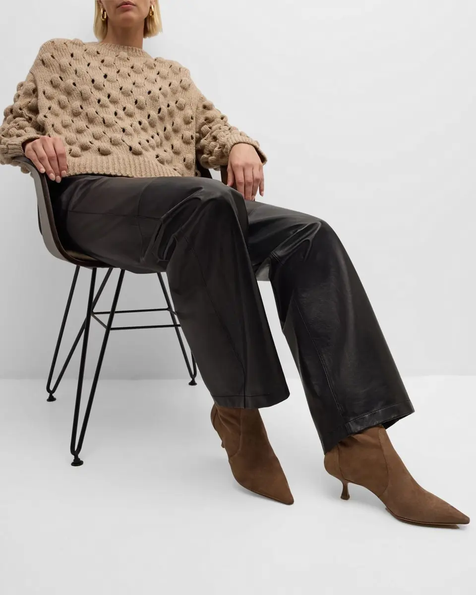 Lafayette 148 New York Sullivan Straight-Leg Nappa Leather Pants | Thumbnail 7