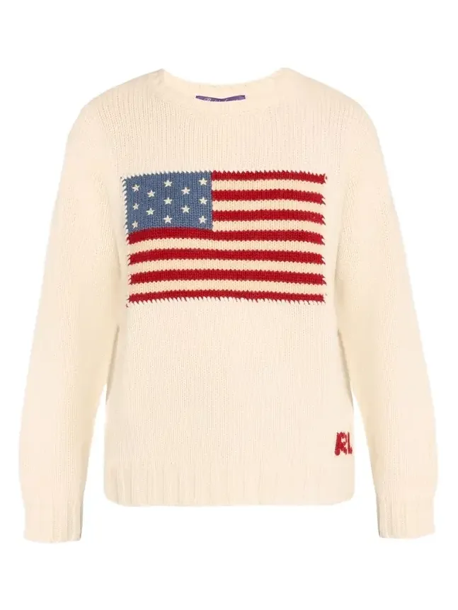 Flag Cashmere Crewneck Sweater