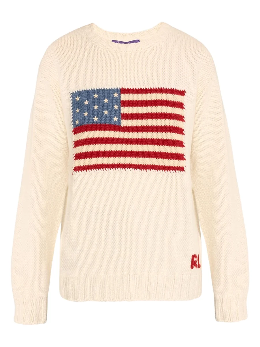 Flag Cashmere Crewneck Sweater