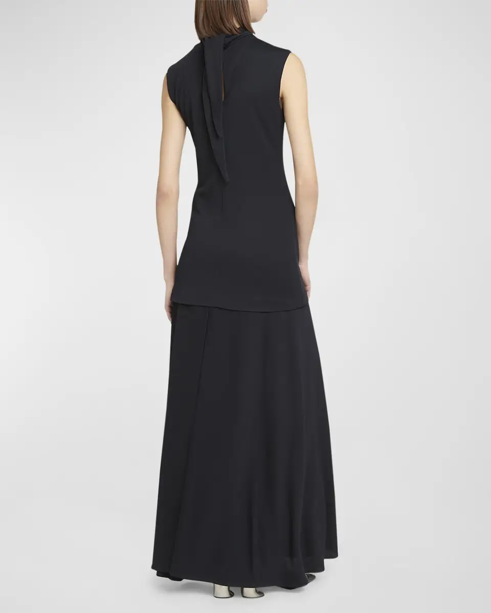 Jil Sander Sleeveless Drop-Waist Layered Maxi Dress | Thumbnail 5 Jil Sander Sleeveless Drop-Waist Layered Maxi Dress | Thumbnail 5